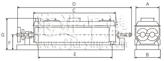 空心槳葉干燥機結構示意圖