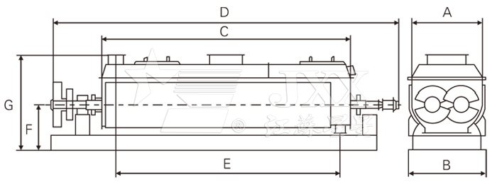 空心槳葉干燥機結構示意圖